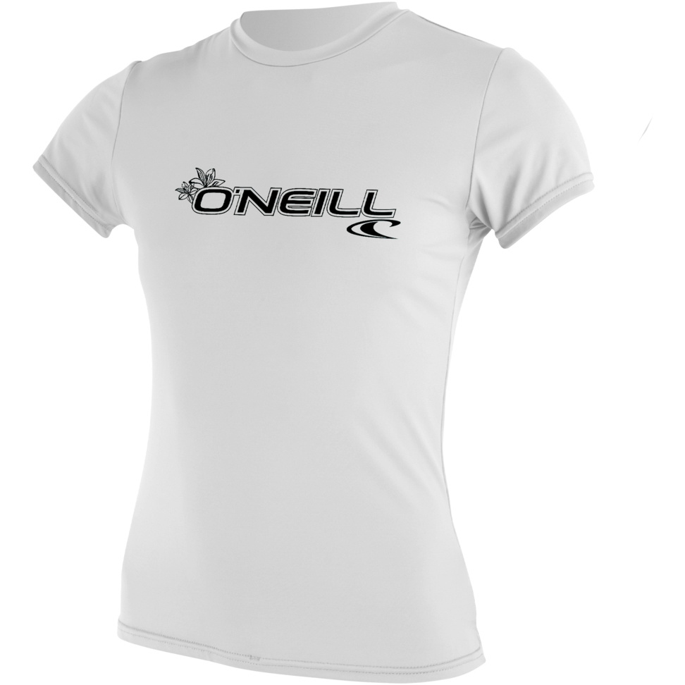 2026 O'Neill Womens Basic Skins Short Sleeve Rash Guard 3547 - White